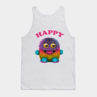 Happy Furry Monster Tank Top